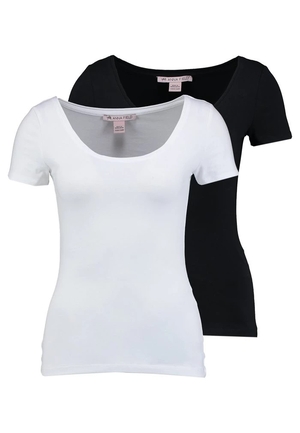 T-Shirt ANNA FIELD Anna Field 2 Pack Noir Femme | YDM-2354480